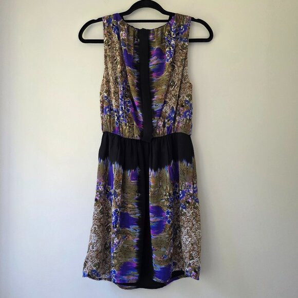 W18 WALTER BAKER Sleeveless Hugo Leopard Sheath Dress | S | Elastic Waist NWT - Picture 4 of 11